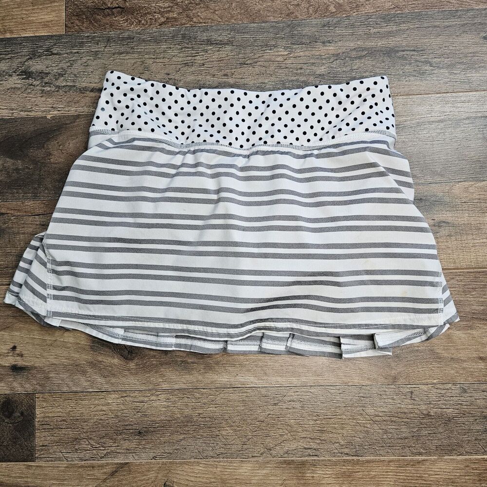 lululemon athletica Black and White Striped Skort